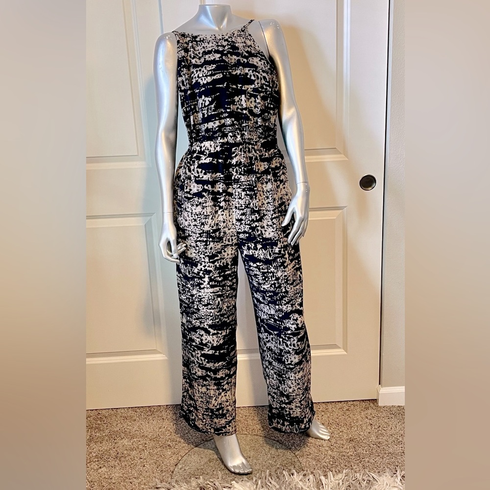 Large size- Jumpsuit  Brand J for Justify Black & Beige print